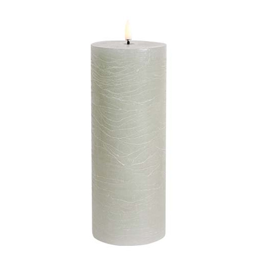 Piffany Copenhagen – UYUNI LIGHTING LED Kerze - Dusty Green, D. ca. 7,8 x 20,3 cm   