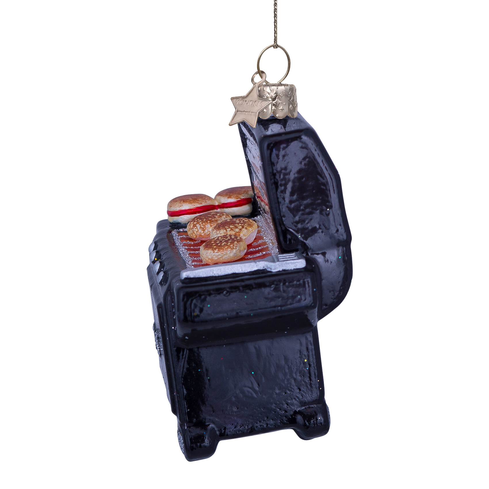Weihnachtskugel Moderner BBQ Grill, schwarz, ca. 9,5 cm von Vondels