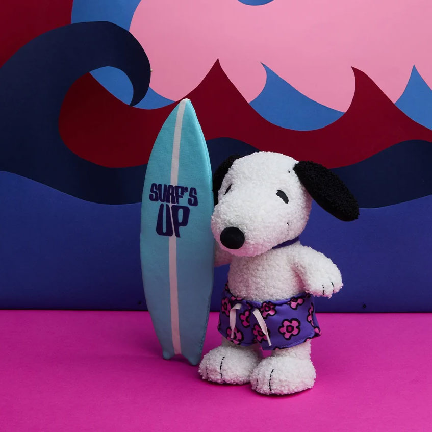 The Peanuts Snoopy Surf Dog , Offwhite, ca. 22 cm  