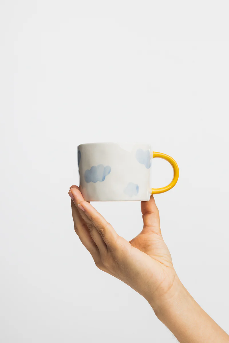 Tasse klein, Wolken, 150 ml, Keramik  