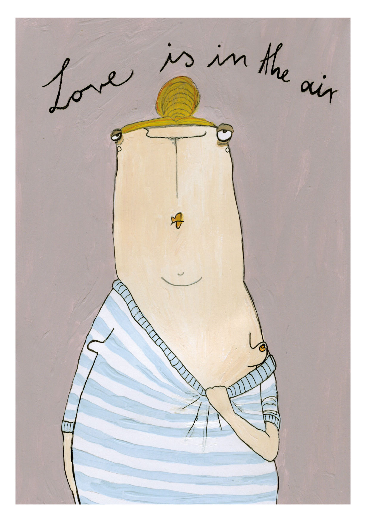 Postkarte kittiekatstudio " love is in the air" von kittiekatstudio 