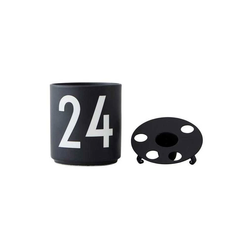 Design Letters Favourite Cup & Kerzenständer 24, Weihnachtskerzenhalter , Becher Porzellan, Farbe: schwarz Design Letters Favourite Cup & Kerzenständer 24, Weihnachtskerzenhalter , Becher Porzellan, Farbe: schwarz