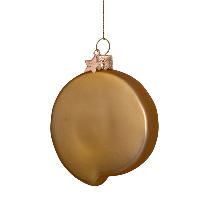 Weihnachtsanhänger Zimtschnecke, Braun, Glas,  D. ca. 8 cm, Weihnachtskugel von Vondels