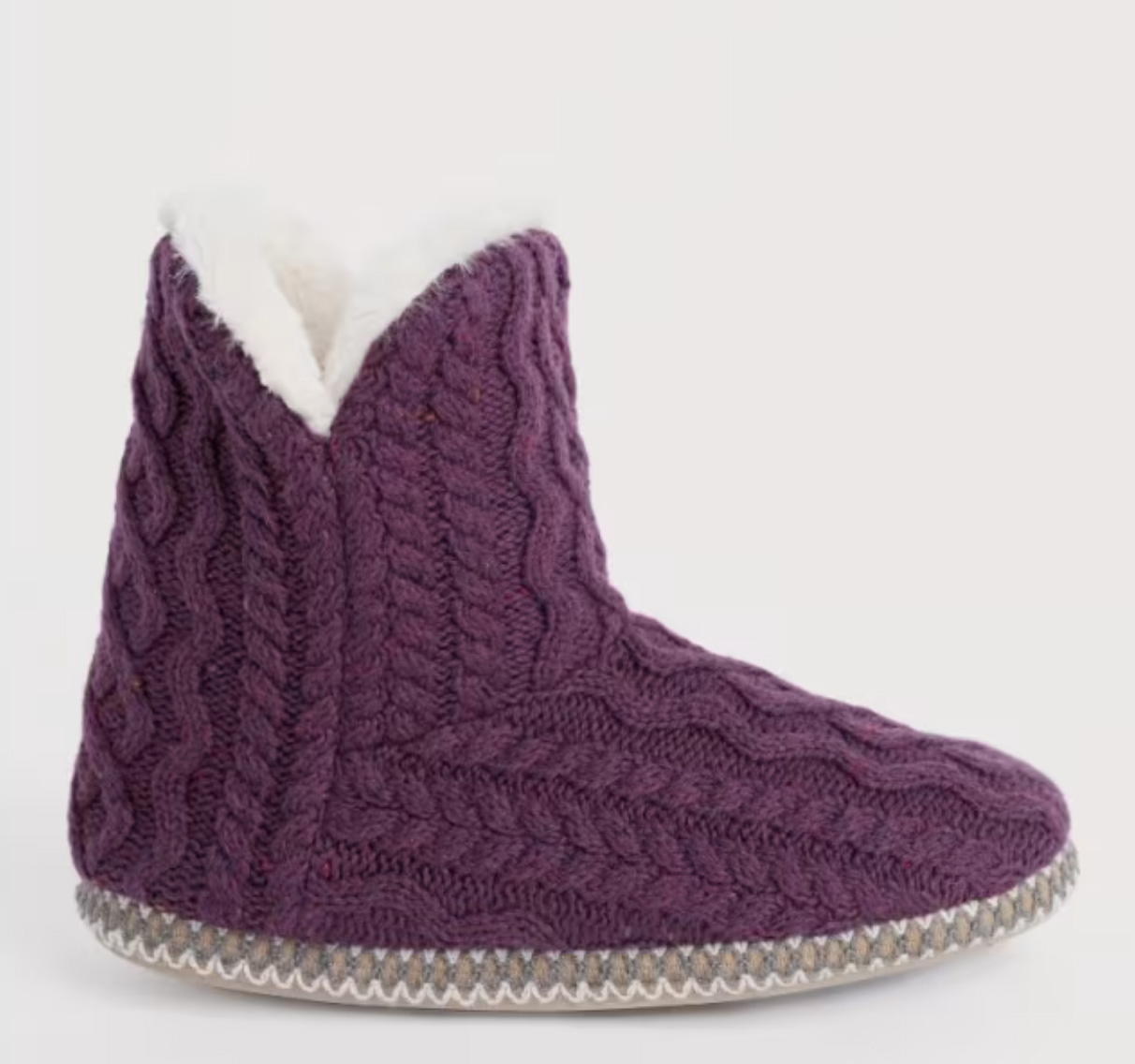 % SEASALT CORNWALL Starry Night Slipper Bootie- Grape, Größe M/L 