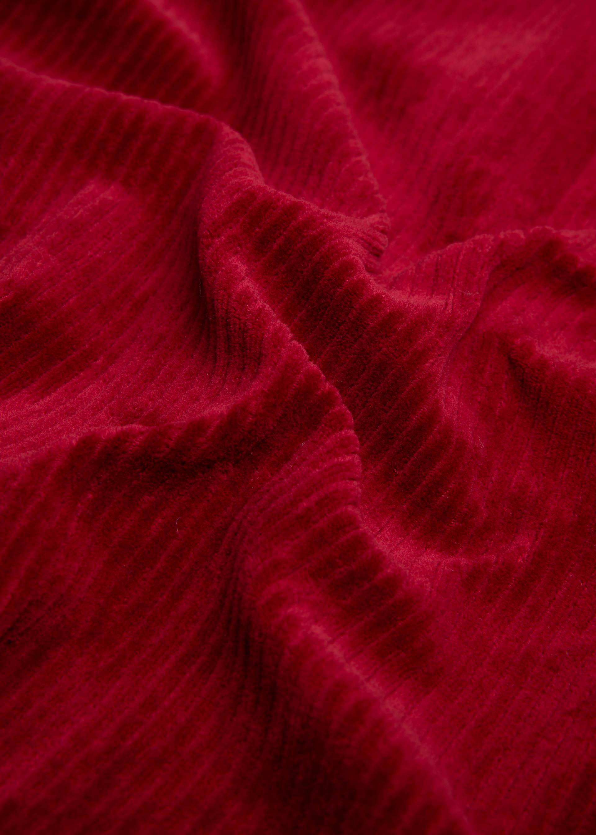 % Blutsgeschwister Mütze Beret d'amour, Cord,  fine needle red
