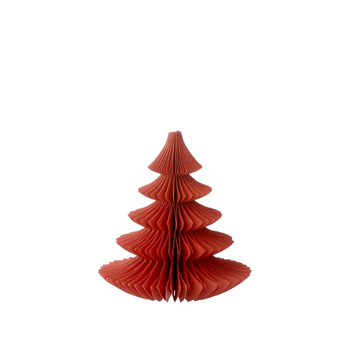 Bungalow Honeycomb Tannenbaum Pine, ca. 16cm Ruby von Bungalow, Papier, Honeycomb Tree Pine H16cm Ruby