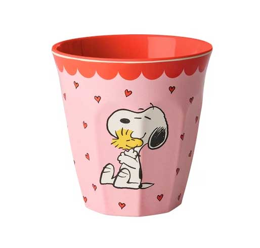 Rice Melamin Becher Blue Snoopy Pink, 250 ml    