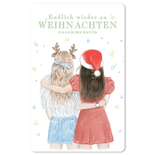 Lunacard Postkarte Weihnachten zusammen