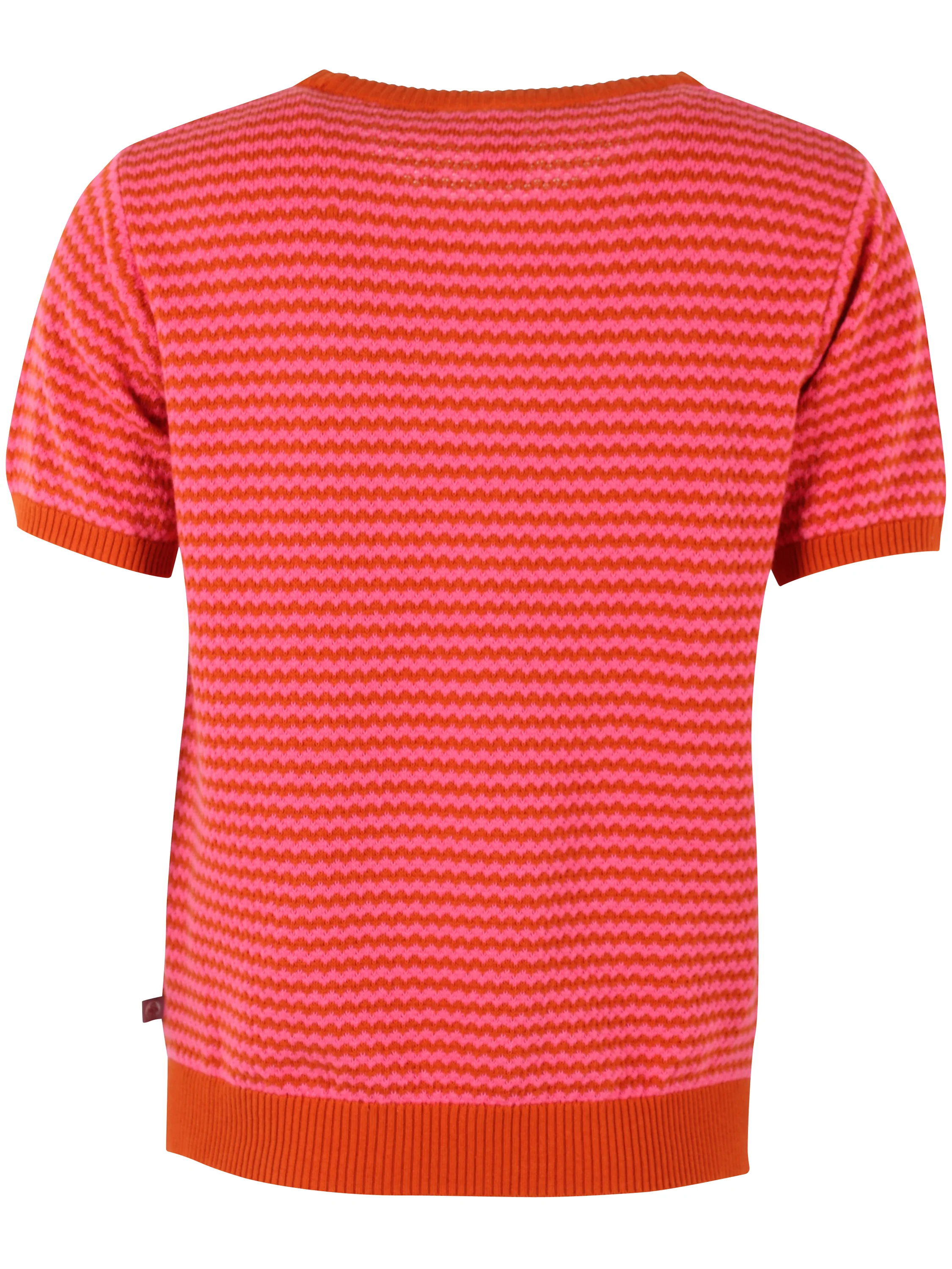 Danefae Danesilver Pearl Knit Sweater Tee Rust/Bright Pink, Strick-T-Shirt