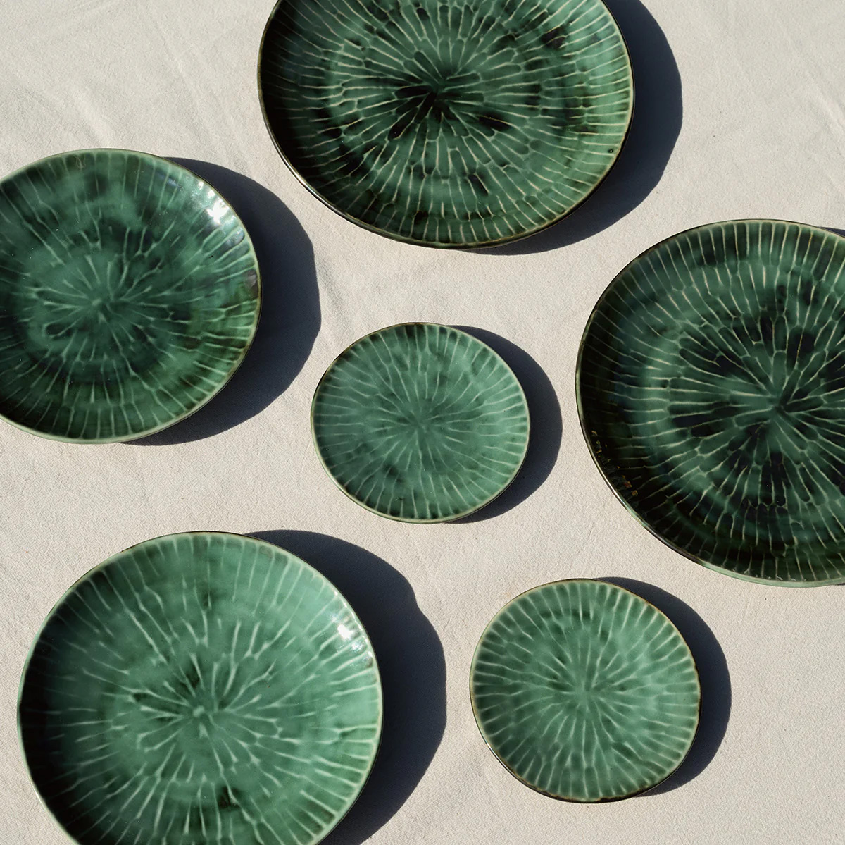  Verde Lanza Vorspeisenteller  grün von Pascale Naessens, D. ca. 23,7 cm   