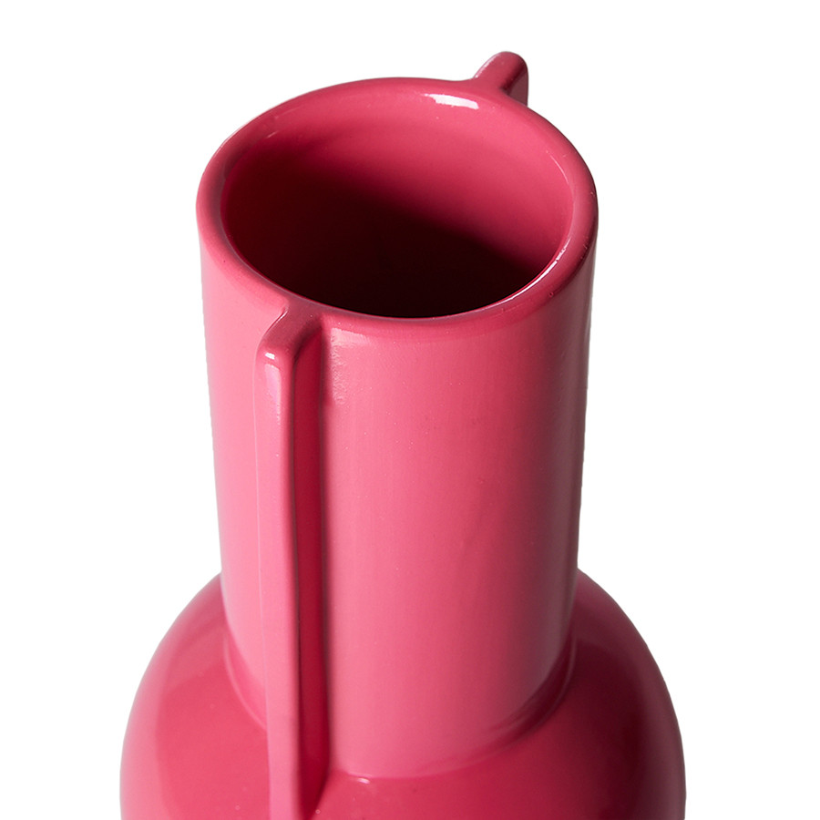 HKliving HK Ceramic vase hot pink, ca. 20 cm