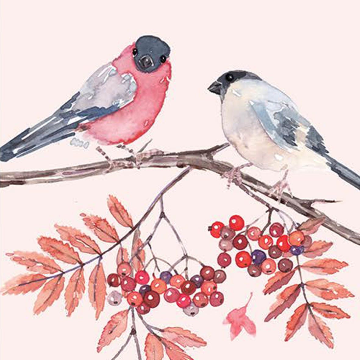 Papierservietten Weihnachten "Joy Birds" , 33 x 33 cm   von PPD 