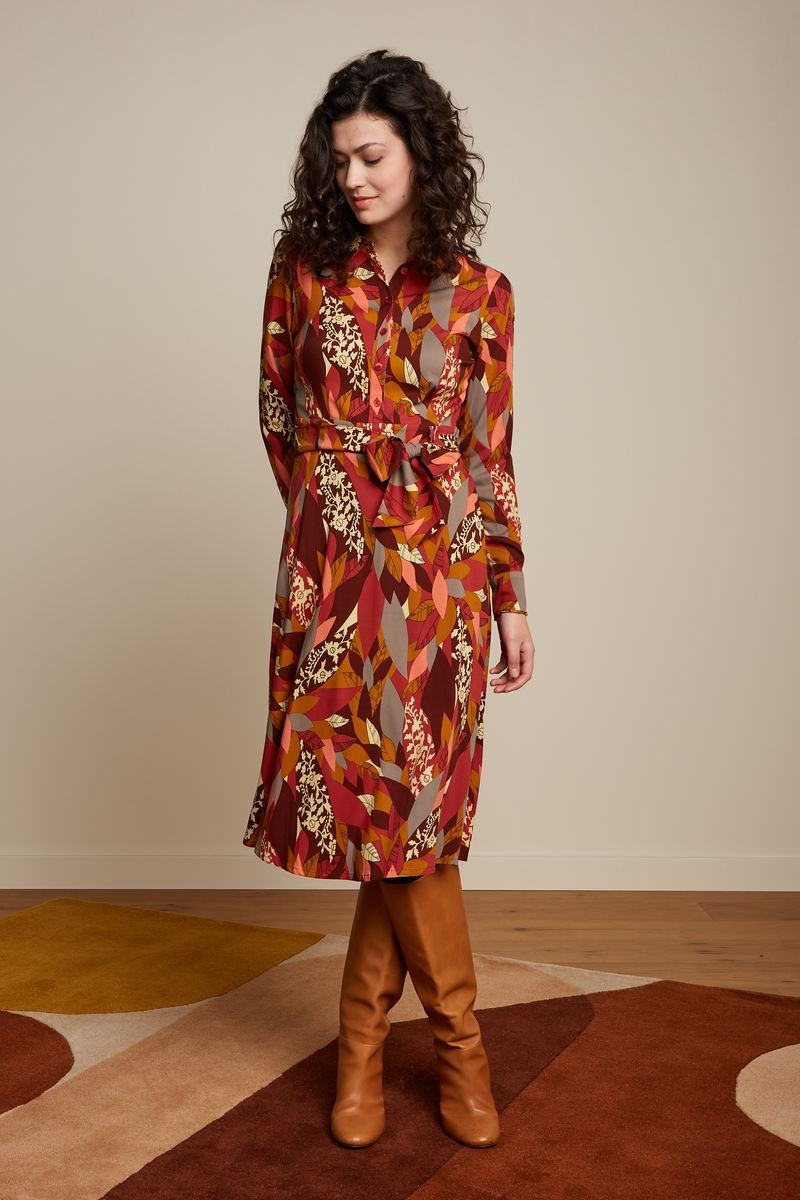 King Louie Kleid Sheeva Dress Temple, Farbe: Mineral Red King Louie Kleid Sheeva Dress Temple, Farbe: Mineral Red