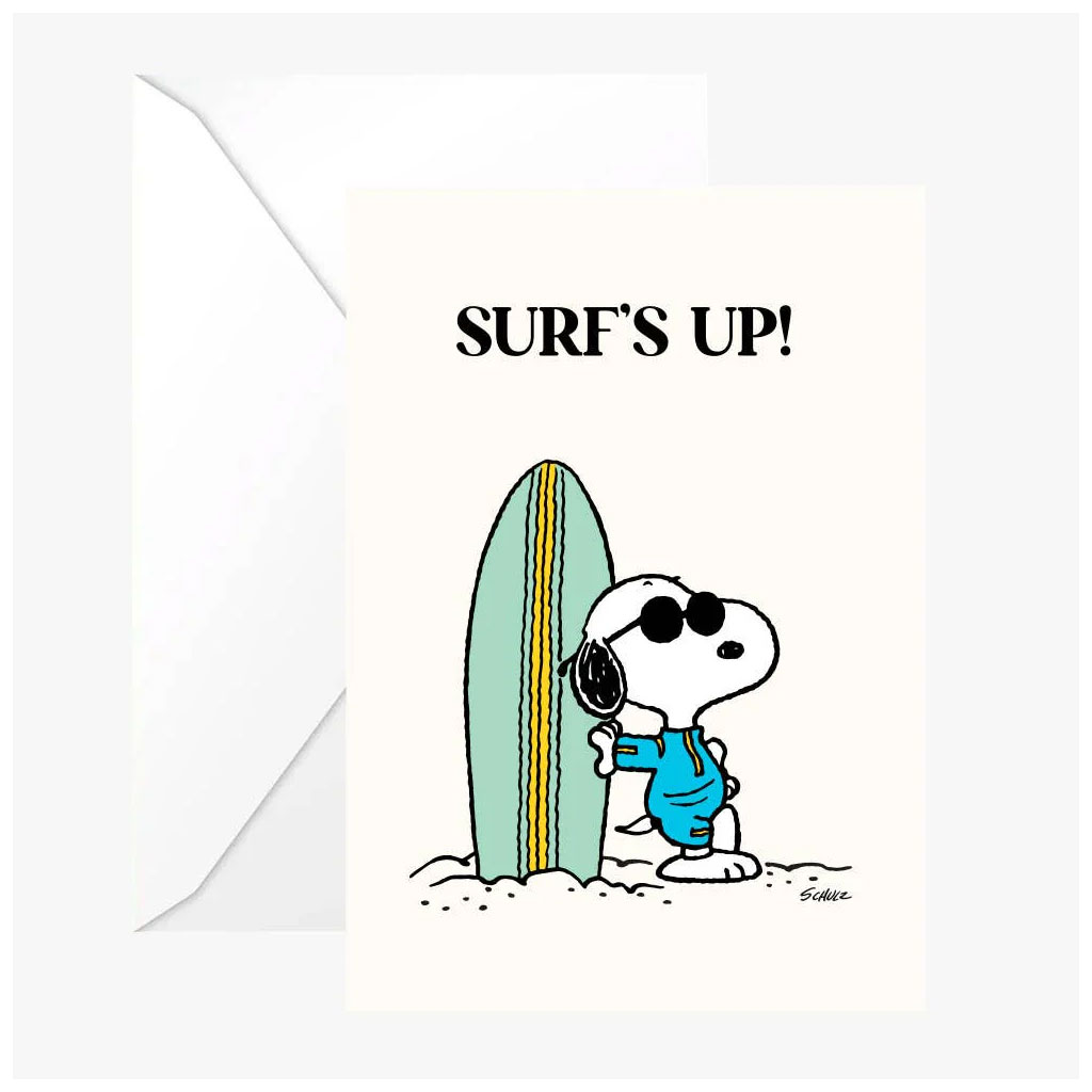 The Peanuts Doppelkarte Snoopy "Surf's Up" + Umschlag + Aufkleber von The Peanuts  