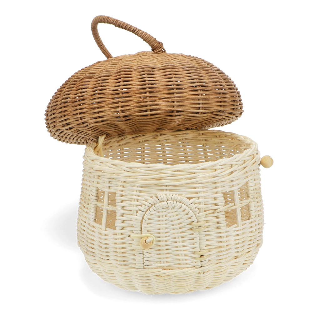 Rattan-Pilzhaus - Wunder der Natur, ca. 22 x 22 x 28 cm 