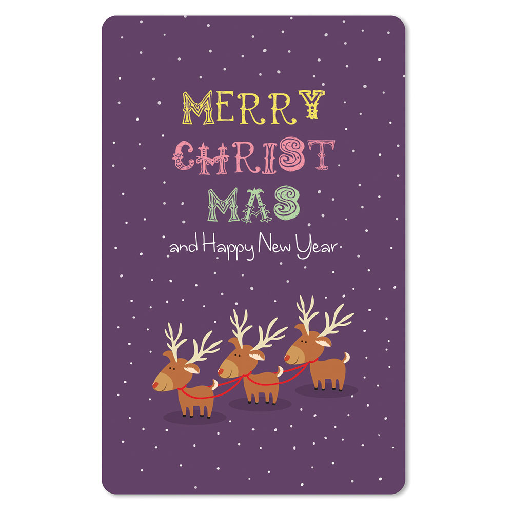 Lunacard Postkarte Weihnachten Reindeer Christmas