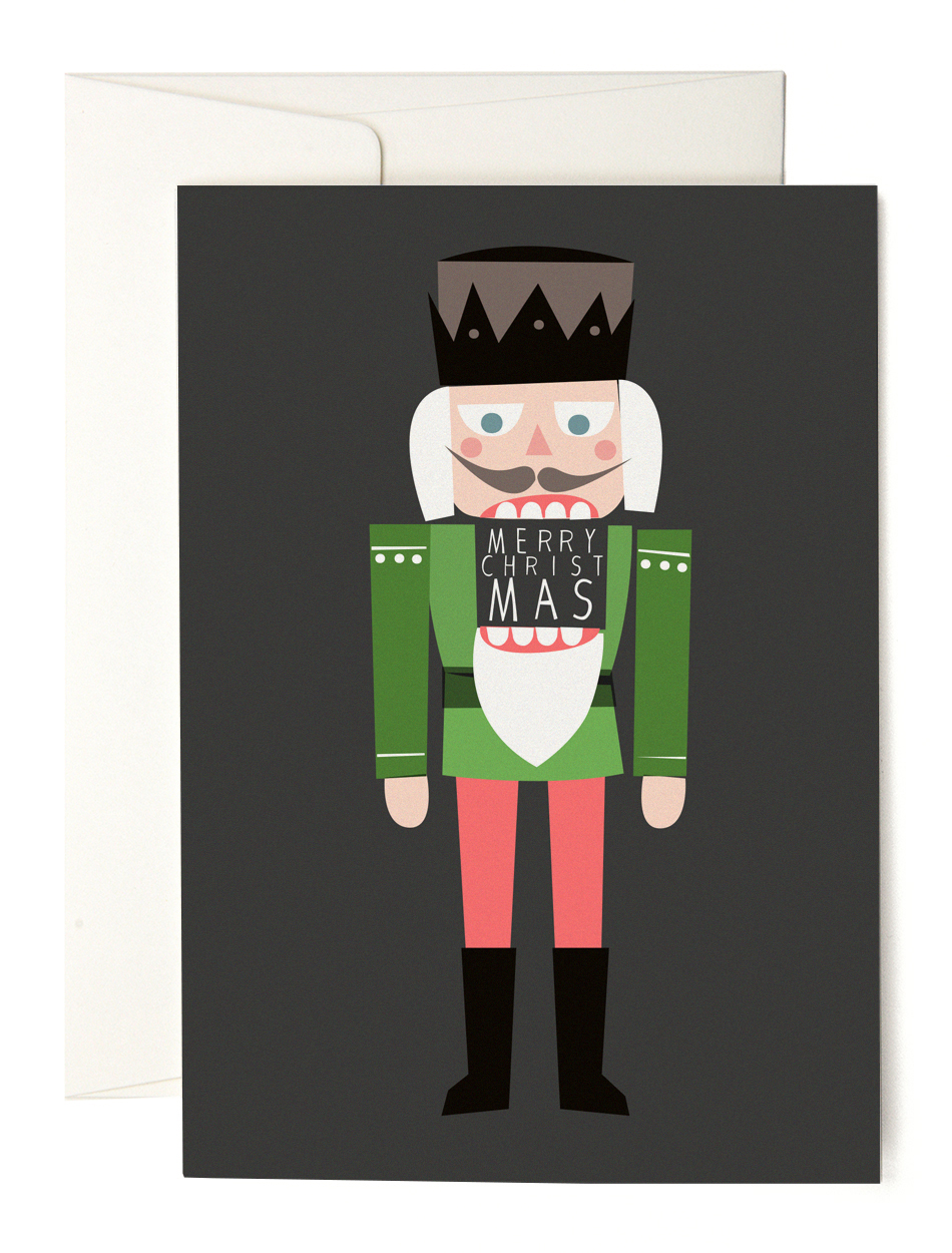 % Weihnachtskarte Grußkarte Nutcracker / Nußknacker von pleased to meet  , XMAS-