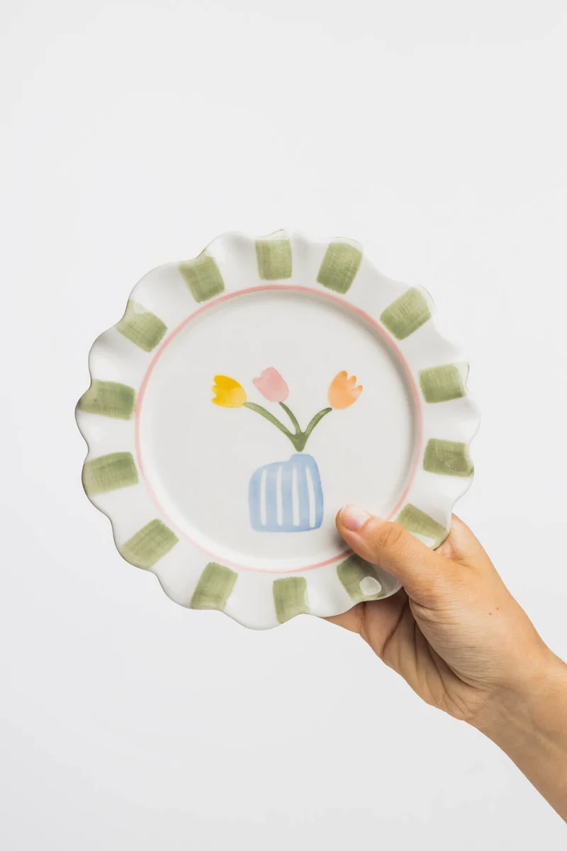 Teller VELOBLOOM, Tulpen,  D. 18 cm, Keramik