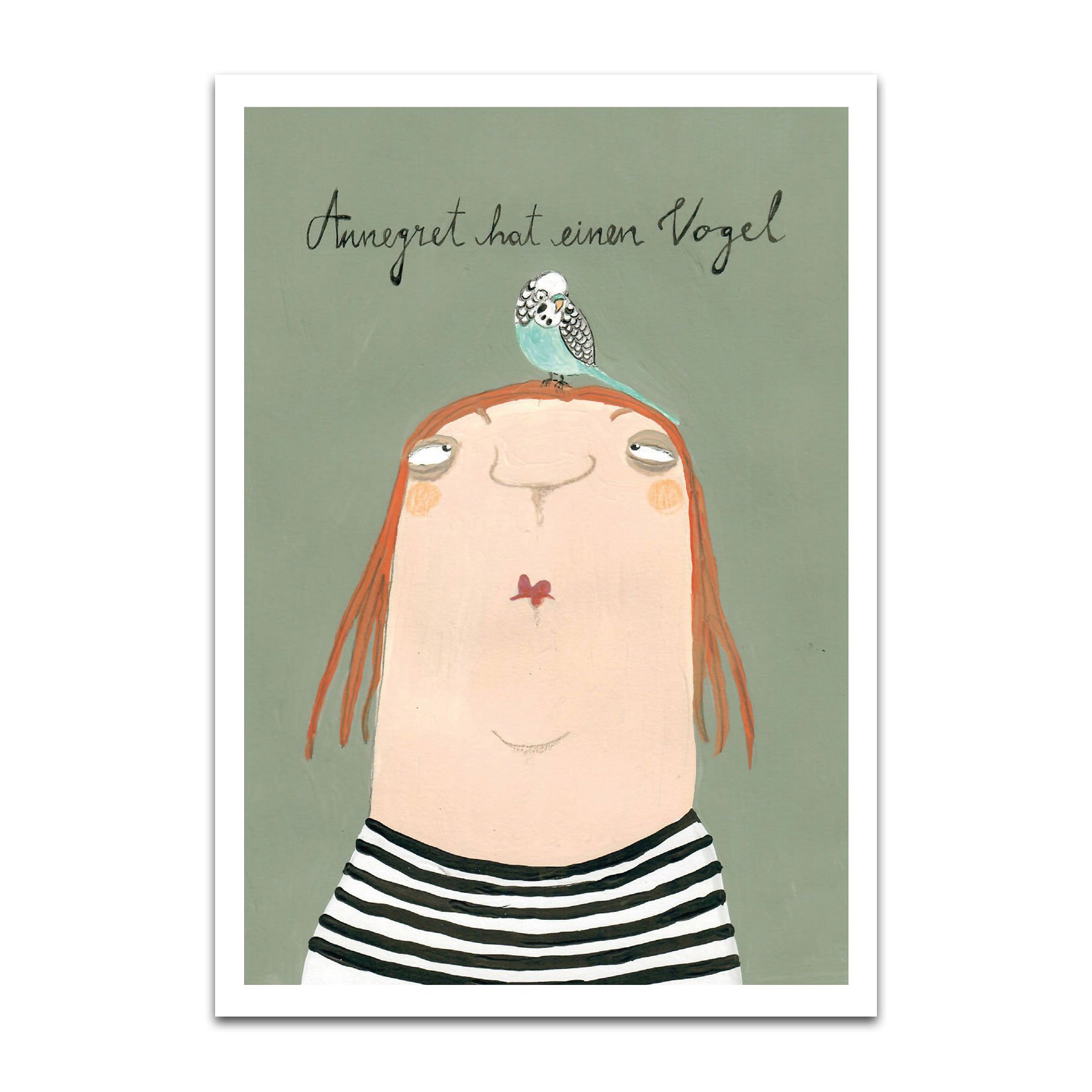 Postkarte kittiekatstudio "Annegret" von kittiekatstudio