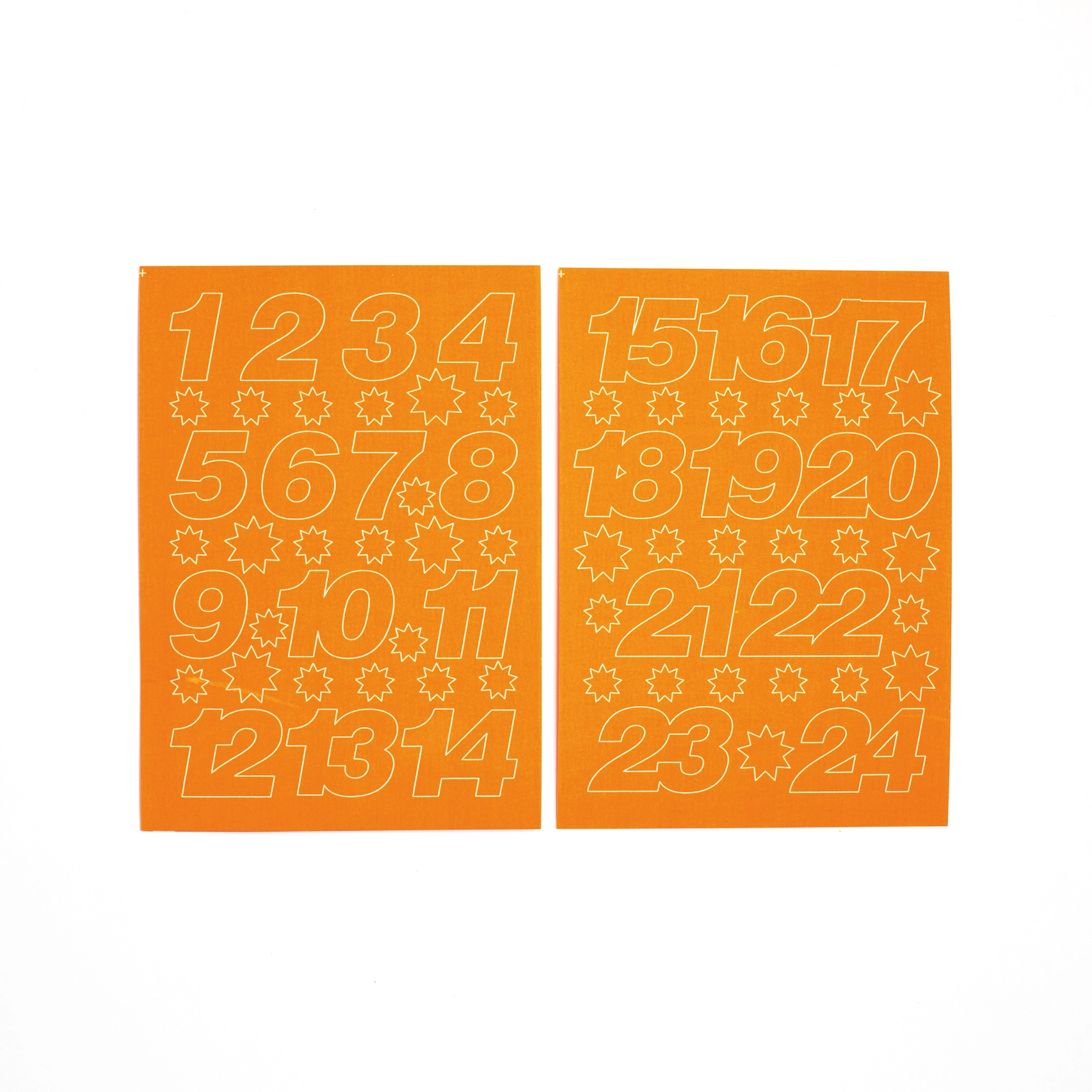 Adventskalender Zahlen Sticker Weihnachten - Neon Rot