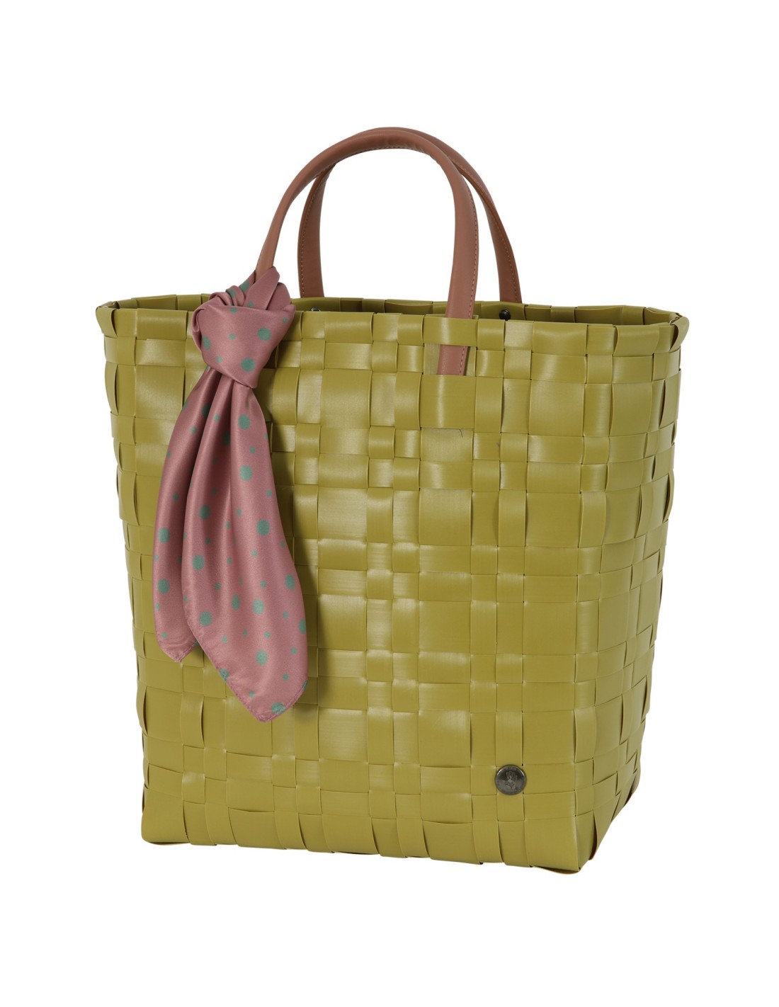 Handed By Bliss Shopper PU Griffe Innentasche und kleines Tuch, Farbe: lime