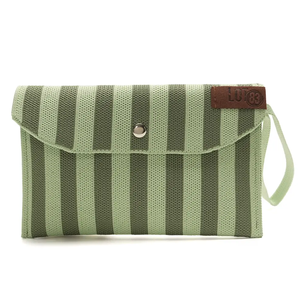 LOT83 Geldbörse AMBER 44, Streifen Grün, Portemonnaie