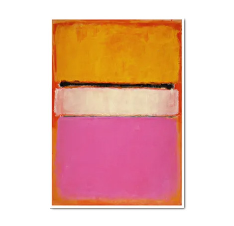Postkarte Mark Rothko "Weisses Zentrum (Gelb, Pink und Lavendel auf Rosa), 1950" Kunst