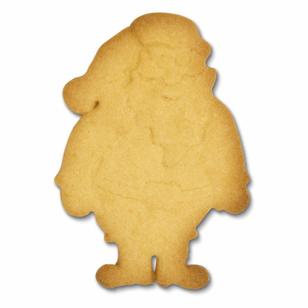Ausstecherle Weihnachtsmann Edelstahl 9 cm von Städter, Prägeausstecher, Plätzchen Backen