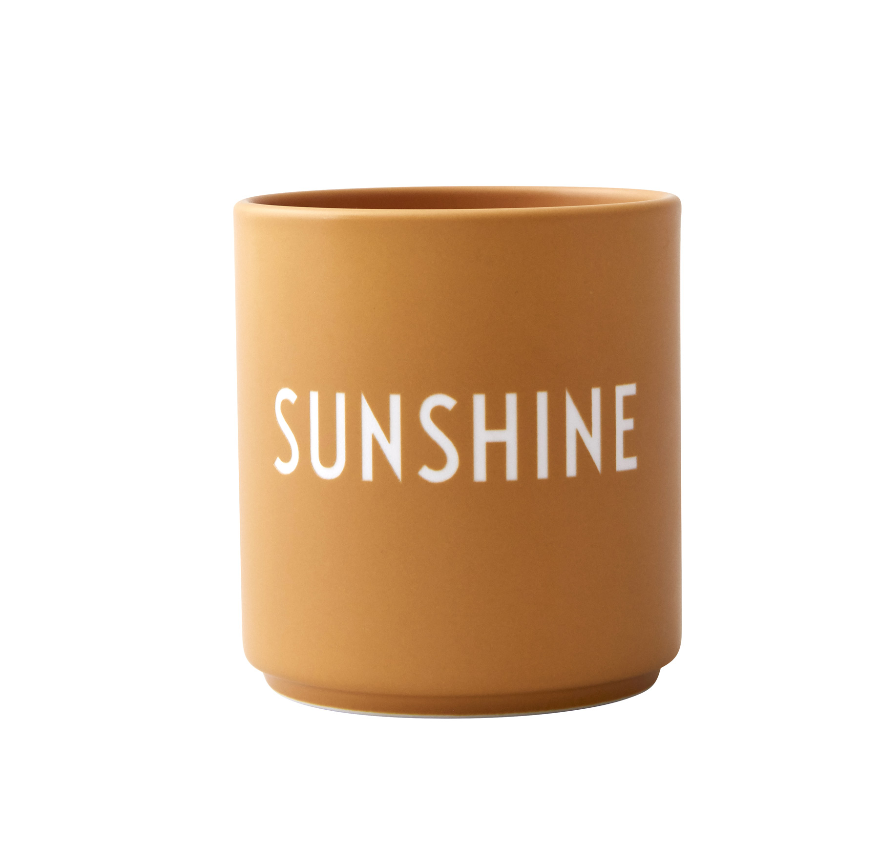 Design Letters Favourite Cup SUNSHINE, Becher Porzellan, Farbe: Sonnengelb/Ocker 