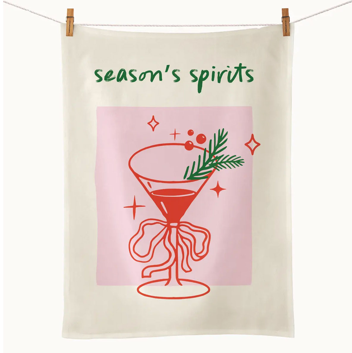 Geschirrtuch cheerful season, Organic Kitchen Towel , Geschirrtuch Weihnachten