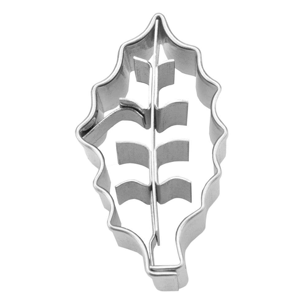 % Ausstecherle Ilexblatt Edelstahl 3 cm  von Städter, Prägeausstecher   