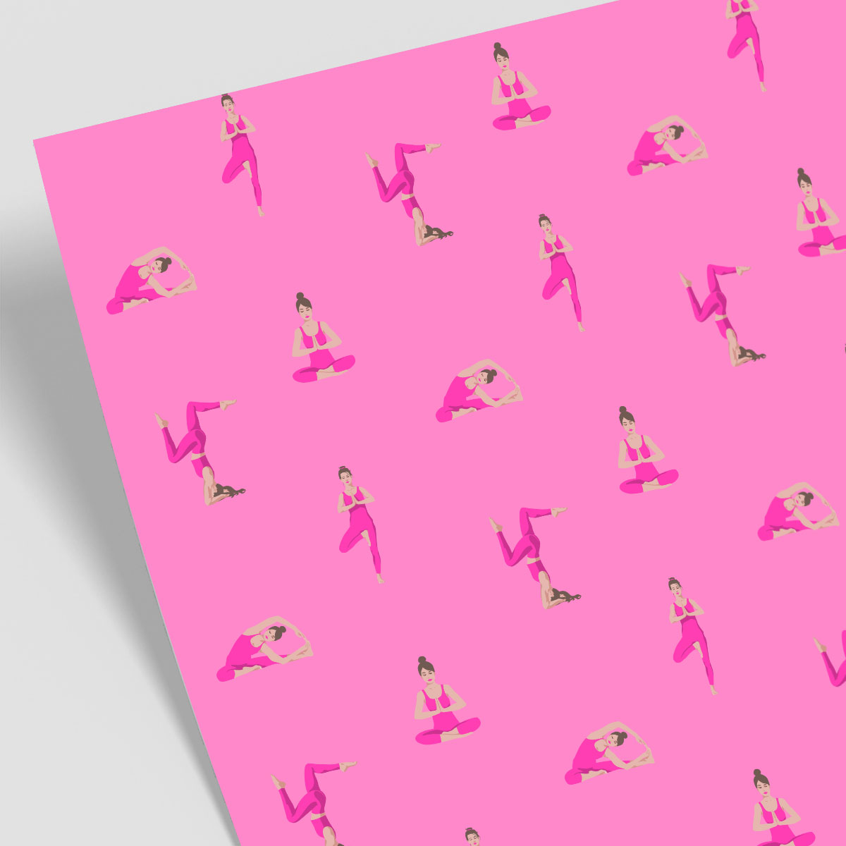 Geschenkpapier Yogagirls Neon, ca. 50 x 70 cm, Yoga
