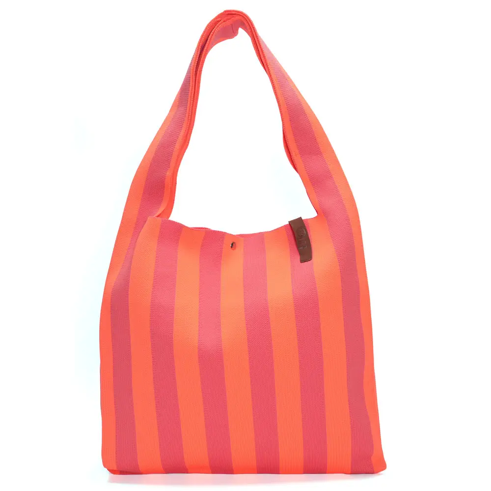 LOT83 Shopper Lois 147, Streifen Orange-Aprikot, ca.  45 x 35 cm