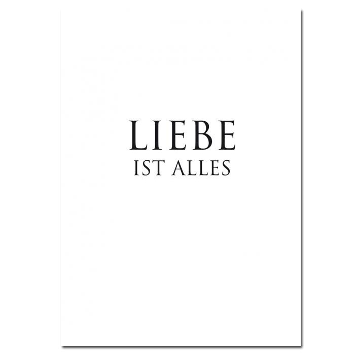 Kunstdruck "LIEBE IST ALLES" von Wunderwort