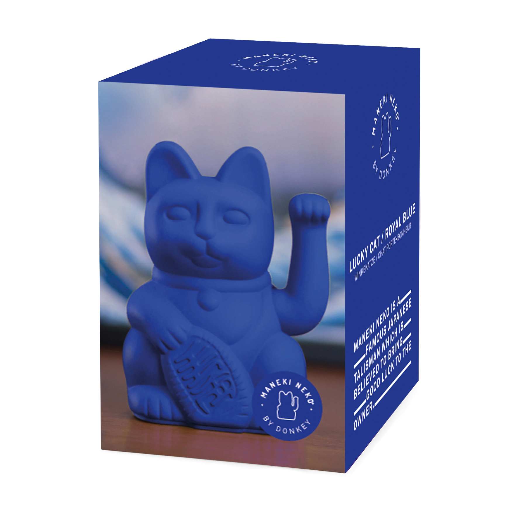 Lucky Cat / Royalblau Winkekatze/ Glückskatze von donkey products, Katze   