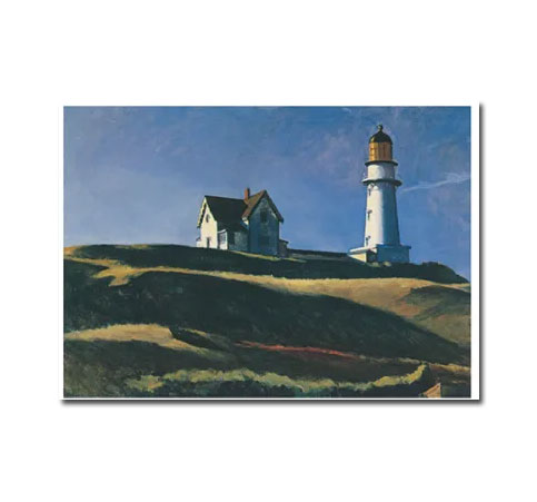 Edward Hopper Postkarte "Lighthouse Hill, 1927 (Leuchtturm)" , Kunst