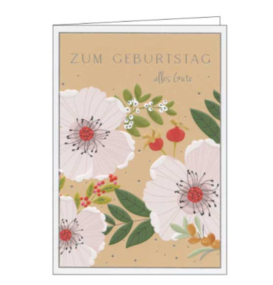 Doppelkarte Zum Geburtstag alles Gute (Blumen) Belly Button Design