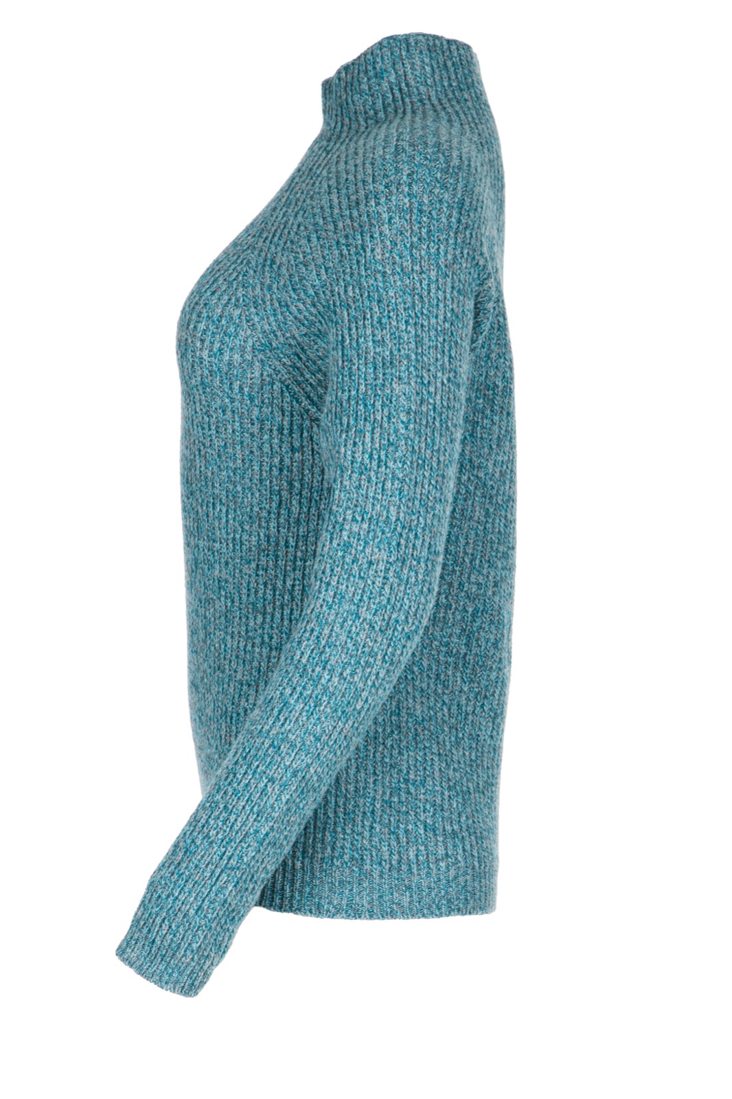 DUNQUE Perlf. Kelchpulli Knit & Wear , Farbe wasser-multi, 100 % Wolle, Made in Germany