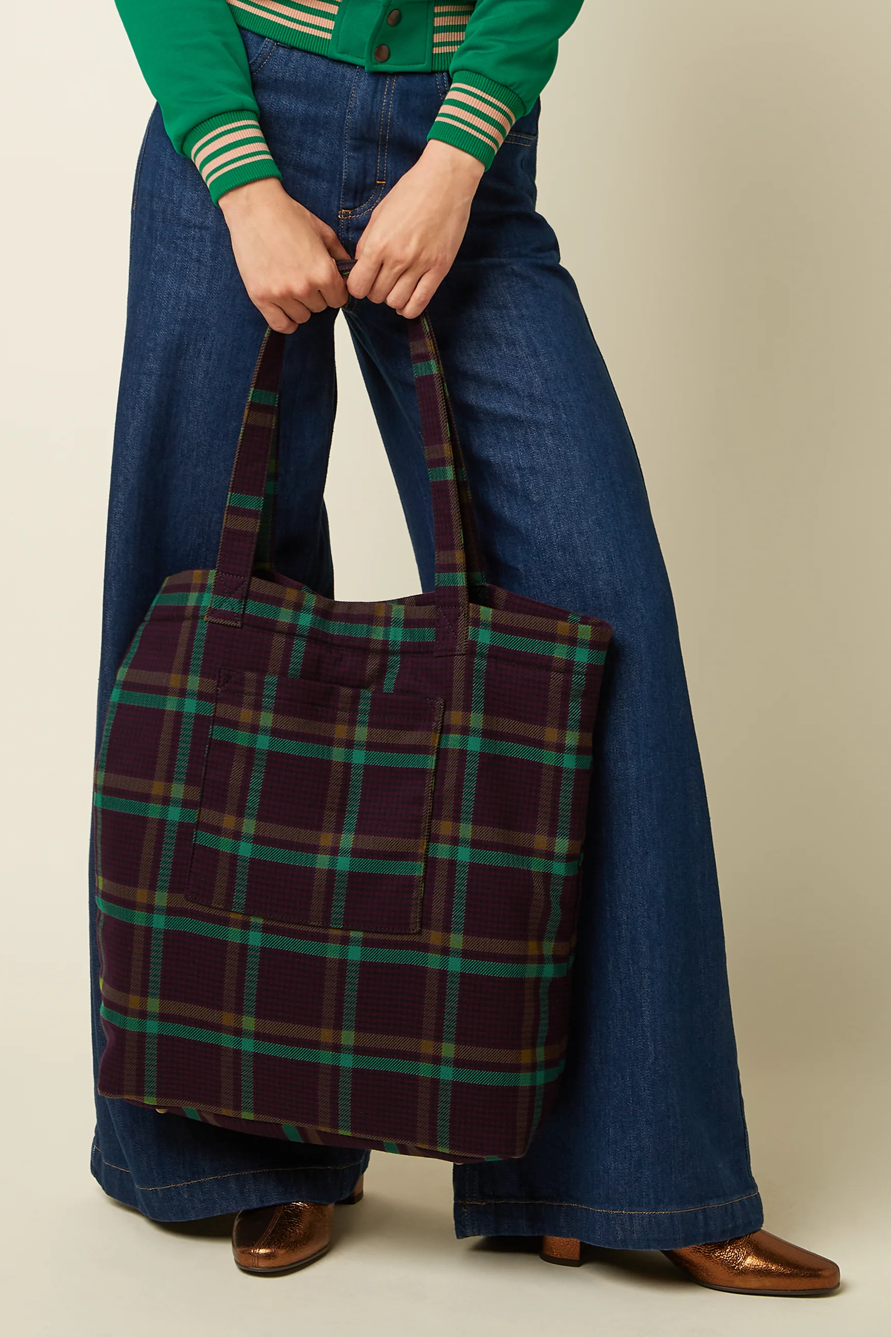 King Louie Shopper Vera Check , Farbe Porto Red - Bags