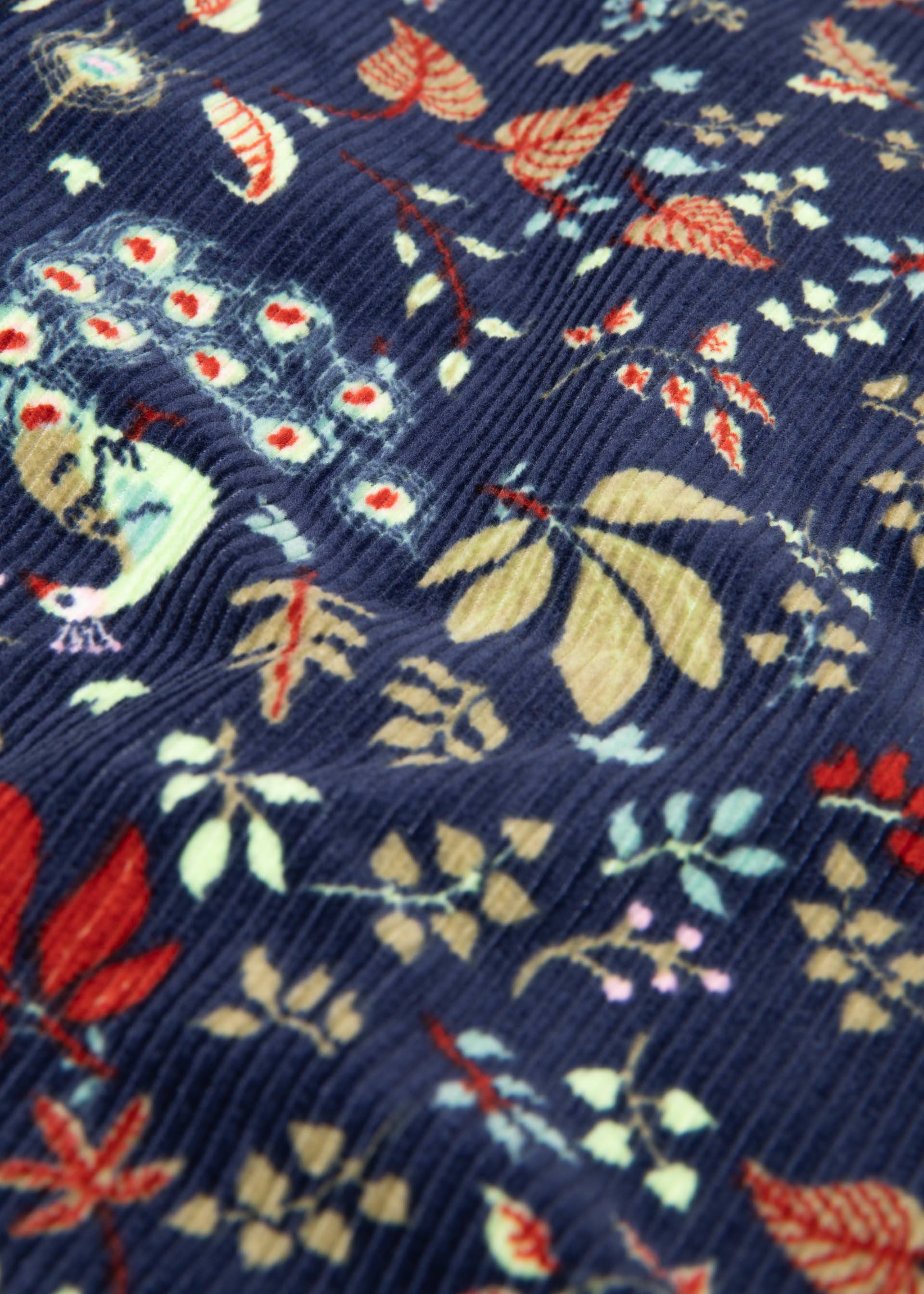 % Blutsgeschwister Übergangsjacke Woodland Walker, Feincord, Muster: maze of peacocks