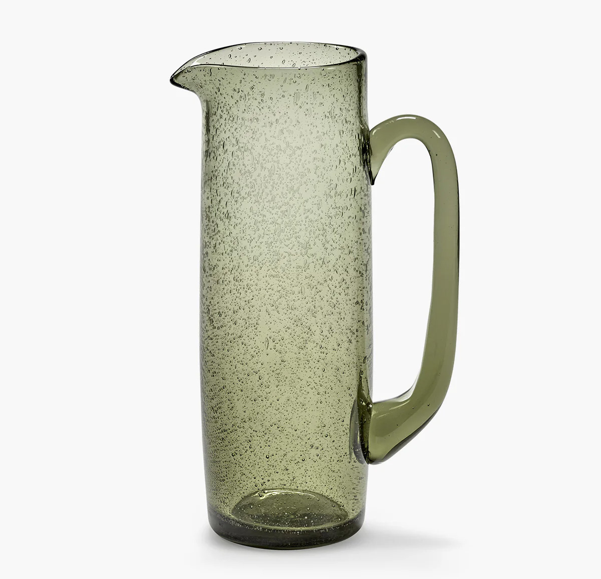 Krug grün Verde Lanza, Glas, Höhe ca. 24,8 cm