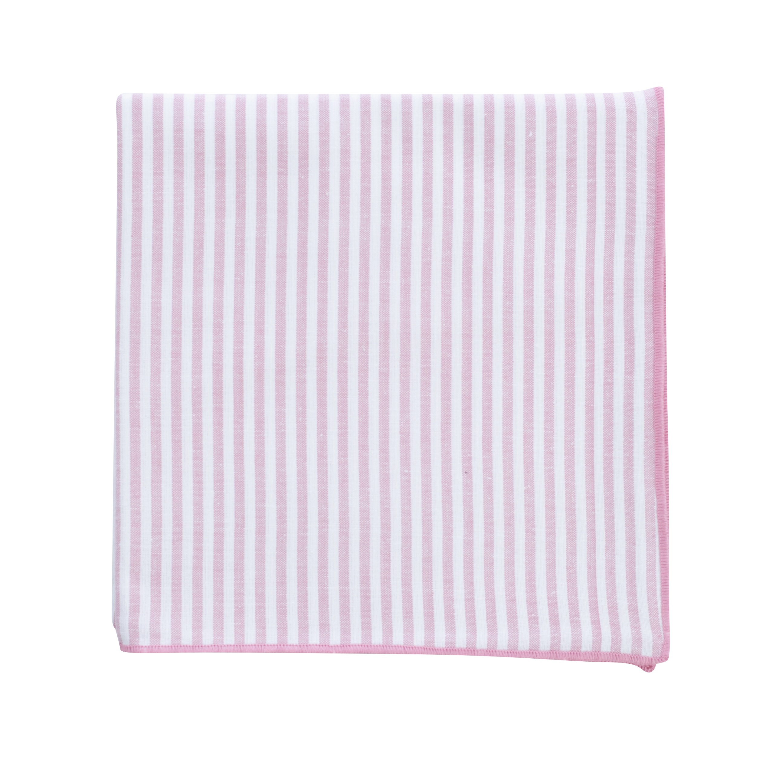Elli Tischdecke 100 x 100 cm rosa-weiß, Streifen 0,5 cm  