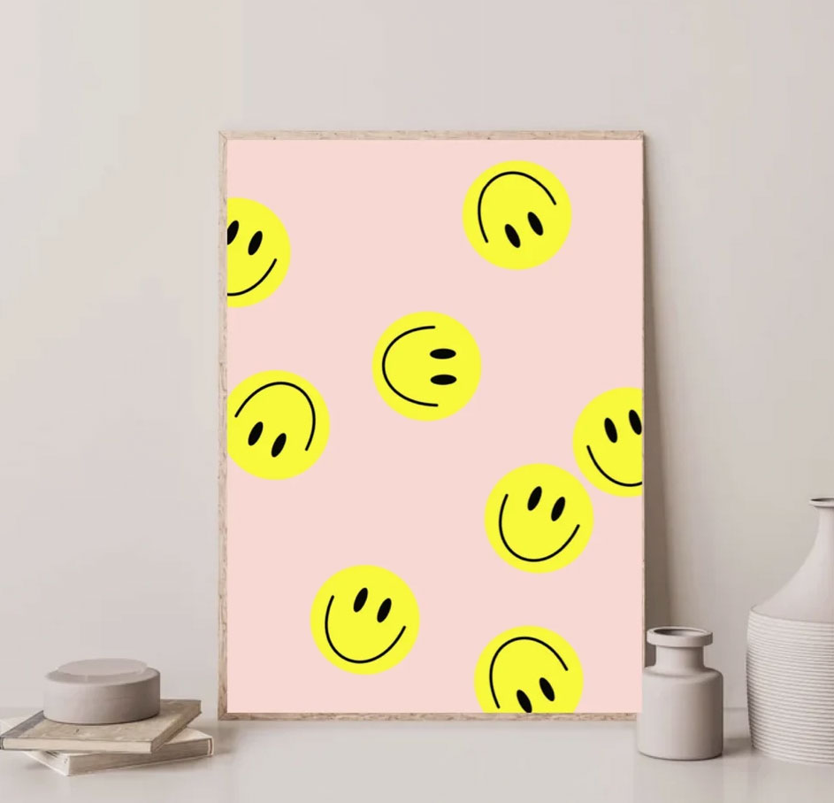 Poster A3 „ Flying Smiley soft" 