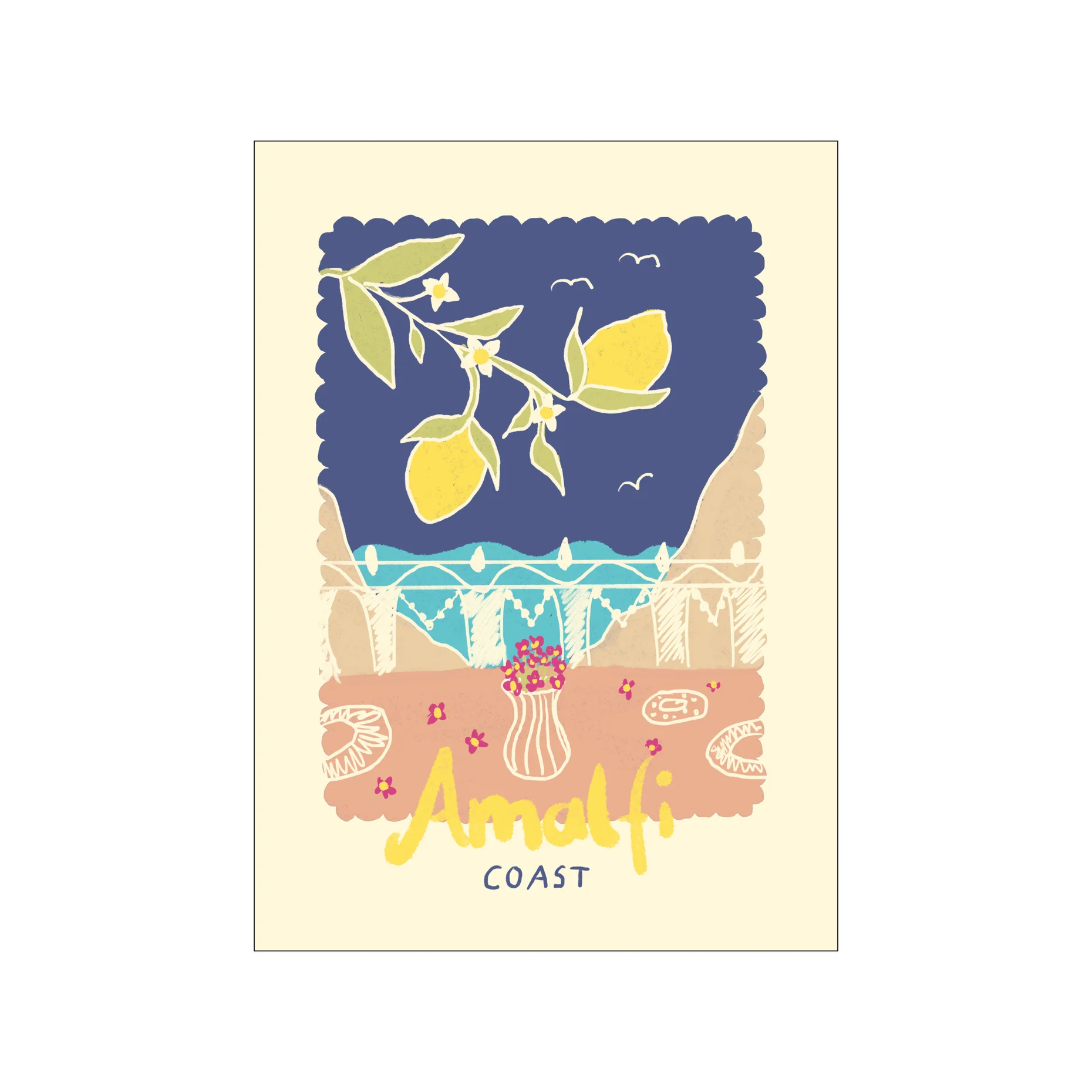 Kunstdruck A5 "Amalfi Coast"