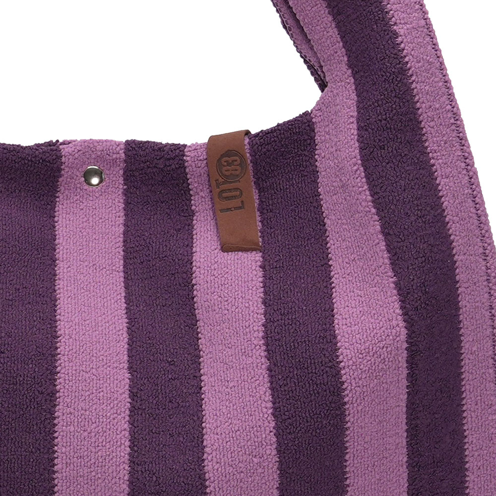 LOT83 Shopper Lois 134, Streifen Violett, ca.  45 x 35 cm , kuschelig
