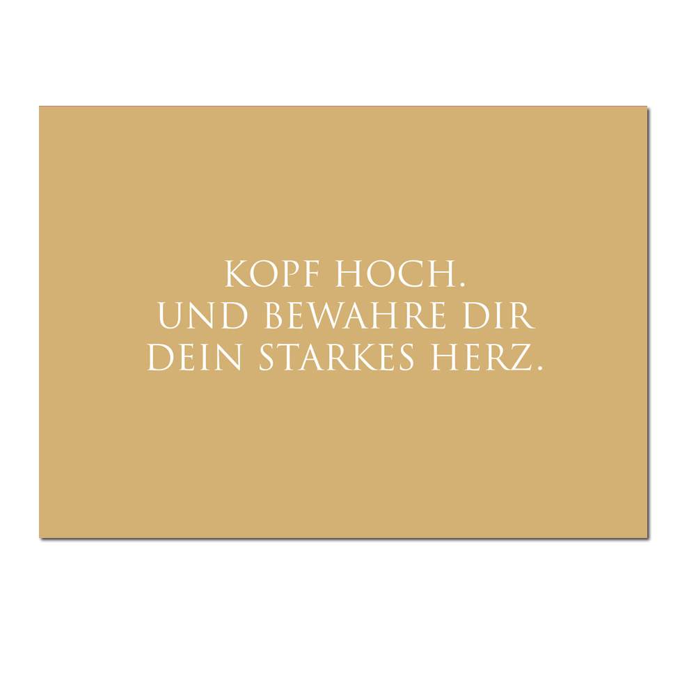 Wunderwort Postkarte "Kopf Hoch…"