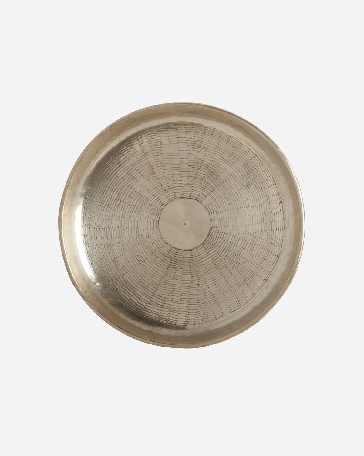 House Doctor Tablett, Carve, Antik-Silber, D. ca. 30 cm 