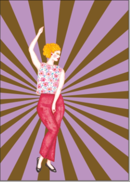 Postkarte Dancing Queen von ask a duck     
