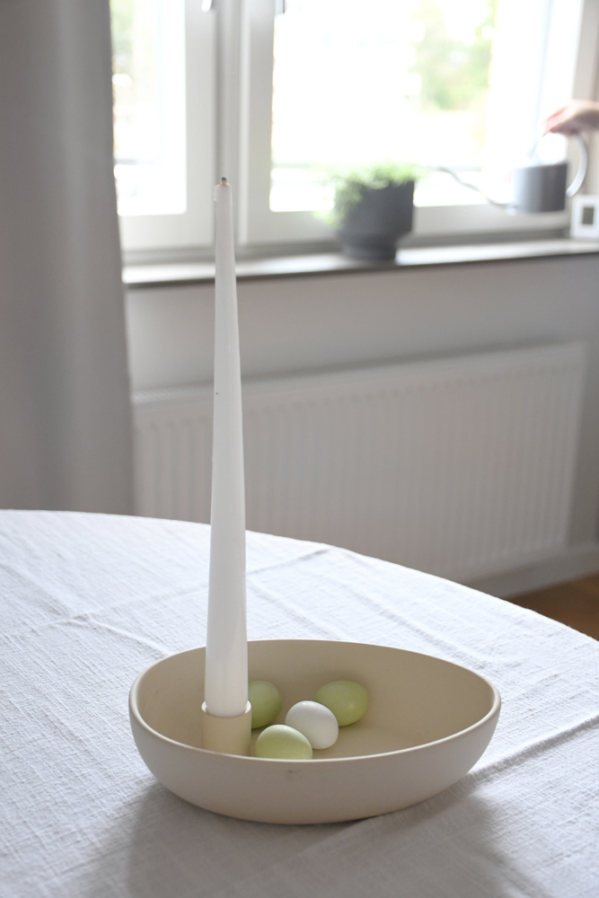 Storefactory LIDATORP Oval Kerzenhalter, Beige candlestick , ca. 21 × 14 × 4 cm 