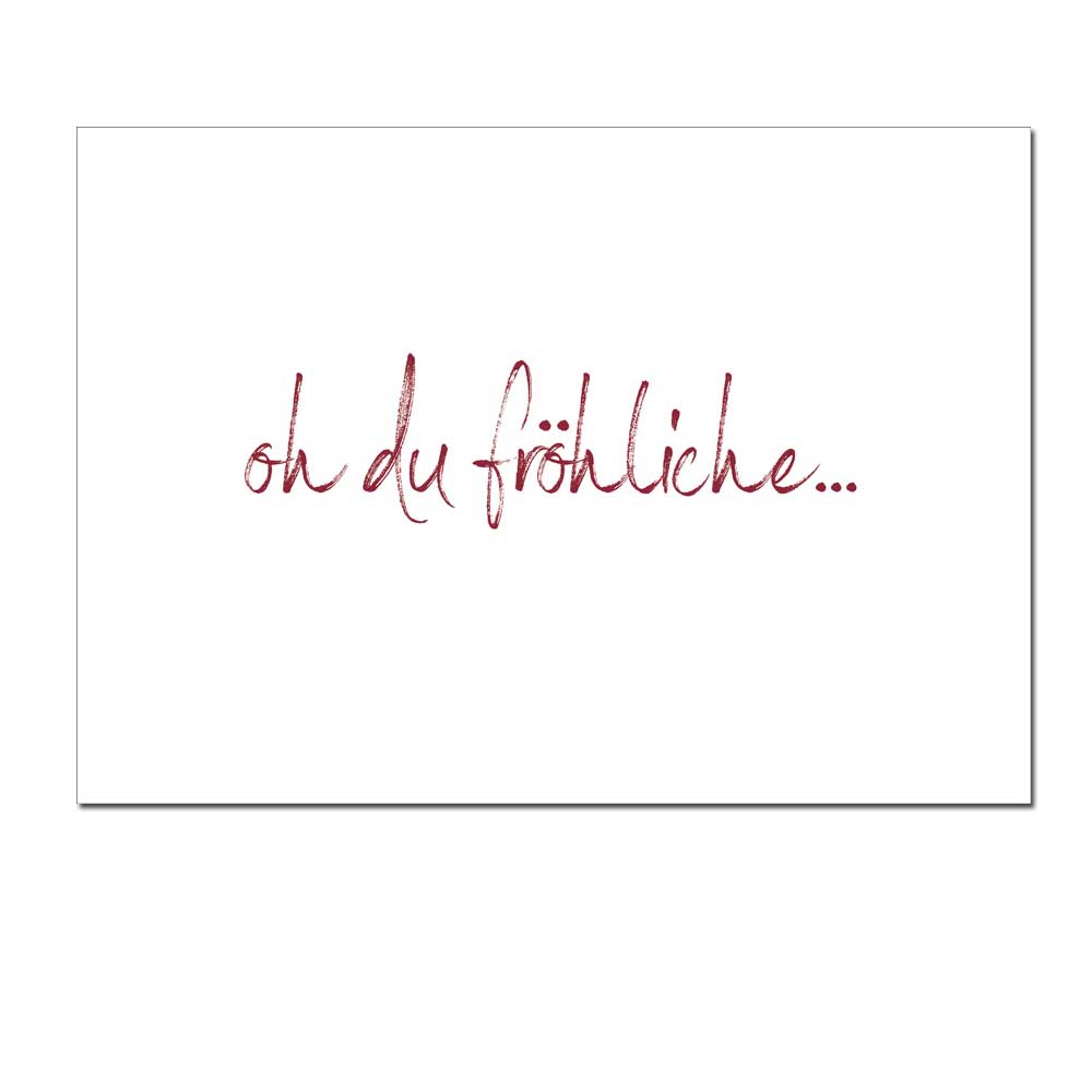 Wunderwort Postkarte CHRISTMAS "Oh Du Fröhliche"